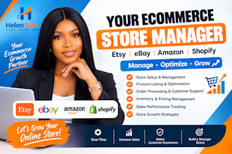be your ecommerce store manager etsy ebay amazon shopify store manager