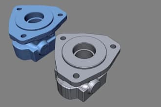 reverse engineer 3d scan, mesh to cad, stl to step, solid cad modeling