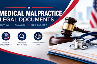review and analyze medical malpractice legal documents and case files