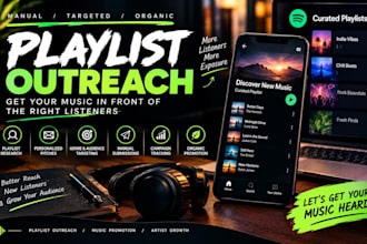 do organic music promotion and playlist curator outreach