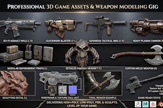 sculpt 3d cosplay weapons props 3d airsoft gun model accessory for 3d printing