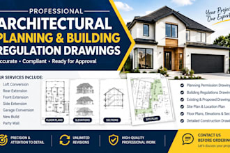 uk building regulation construction drawings and planning permission drawings