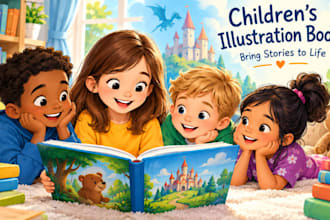 illustrate a colorful children storybook