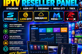 configure reseller panel, strong 8k, trex, sltv, lion ott, mega, reseller web