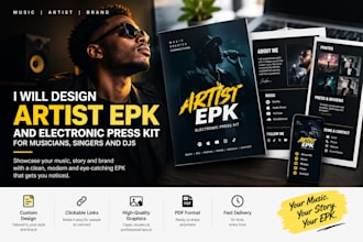 design artist epk and electronic press kit for musicians, singers and djs