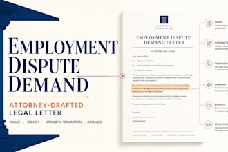 professional employment dispute demand letter by a licensed attorney