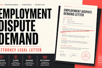 professional employment dispute demand letter by a licensed attorney