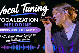 tune your lyrics and melody to custom female pop rock country vocals