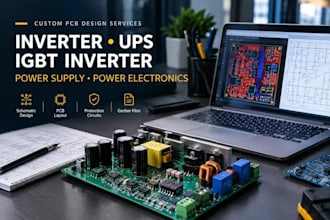 design custom inverter ups, igbt inverter, power supply, power electronic pcb