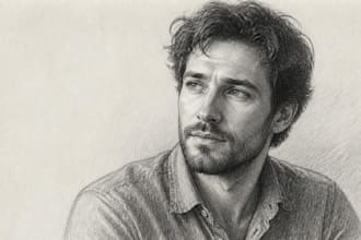 turn your photo into a realistic pencil sketch portrait
