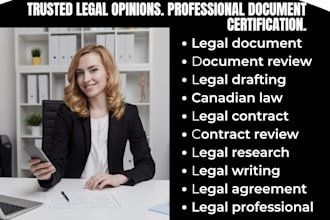 provide legal opinions and document certification services