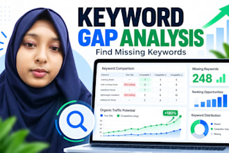 do keyword gap analysis and find competitors research