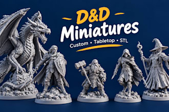 create custom dnd miniatures, tabletop characters and printable stl files