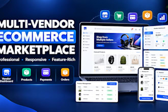 build a multi vendor ecommerce marketplace website and multi vendor website