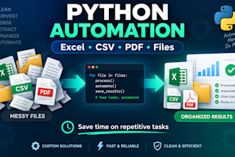 automate excel CSV PDF and file tasks with python