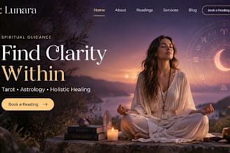 build squarespace spiritual website holistic healing website tarot reading