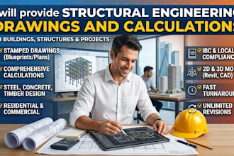 provide structural engineering drawings and calculations