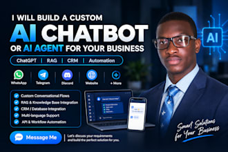 build ai chatbot, chatgpt bot, ai agent and customer support automation