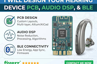 design smart hearing device pcb, audio dsp and ble