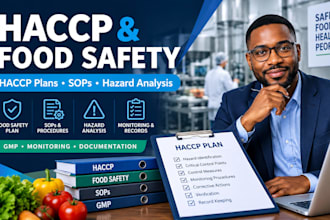 create haccp plan, food safety plan, sops, hazard analysis