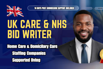 be your UK bid writer for health and social care tenders, nhs bids