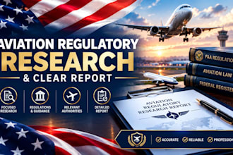conduct focused aviation regulatory research and prepare a clear report