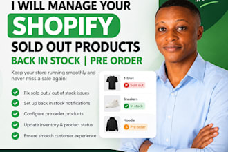 manage shopify sold out products back in stock pre order