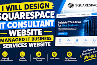 design squarespace IT consultant website managed IT business services website