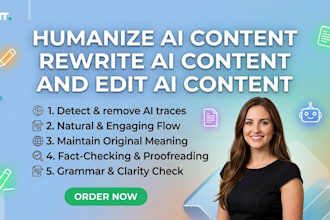 humanize ai content, rewrite ai content, and edit ai content
