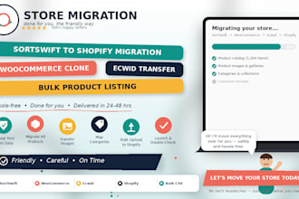 migrate clone sortswift woocommerce ecwid clone transfer to shopify bulk listing