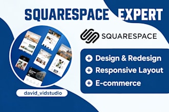 do squarespace website development, deisgn or redesign squarespace website