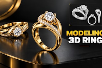 jewelry cad 3d rendering rhino matrixgold keyshot rings earrings pendant design