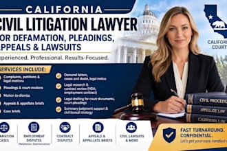 be california ca civil litigation lawyer for defamation pleading appeal lawsuits