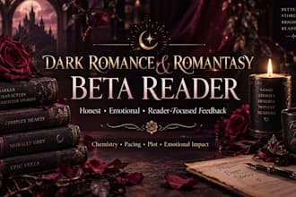 beta read your dark romance or romantasy manuscript