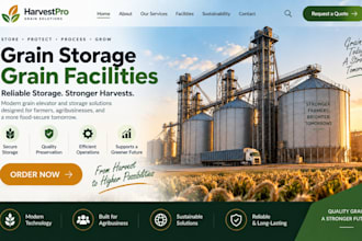 design wix grain elevator website grain storage grain handling facility website