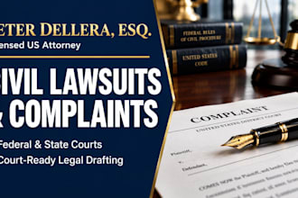 draft a strategic civil complaint or lawsuit as a US attorney