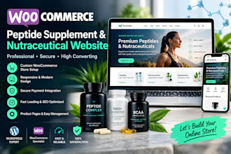 build a woocommerce peptide supplement and nutraceutical website
