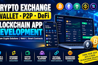 build a crypto exchange website, wallet, p2p exchange or defi app