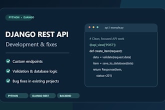 build or improve a django rest API endpoint
