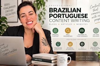 write brazilian portuguese content