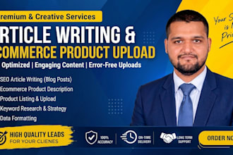 write SEO articles and upload ecommerce products