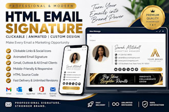 make clickable HTML email signature animated email signature email automation