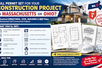 civil and structural engineering full permit set mep massachusetts ohio permit