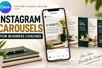 design canva instagram carousels for coaches