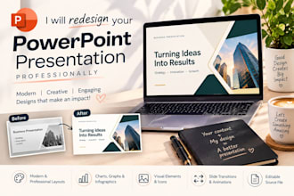 redesign powerpoint slides into a modern presentation