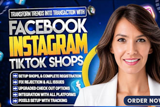 setup facebook and instagram shop, integrate with shopify, meta shop