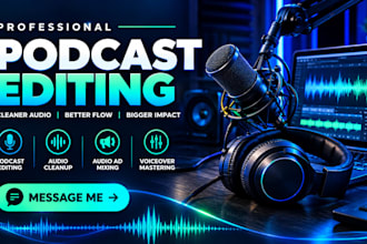 remove noise, mix and master voiceover and spotify audio ads