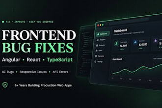 fix frontend bugs, responsive issues, and UI problems