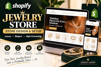 design a luxury shopify jewelry store with a premium look