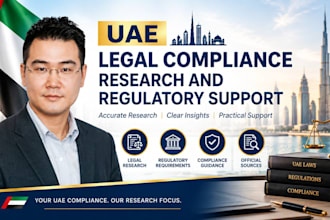 provide uae legal compliance research and regulatory support